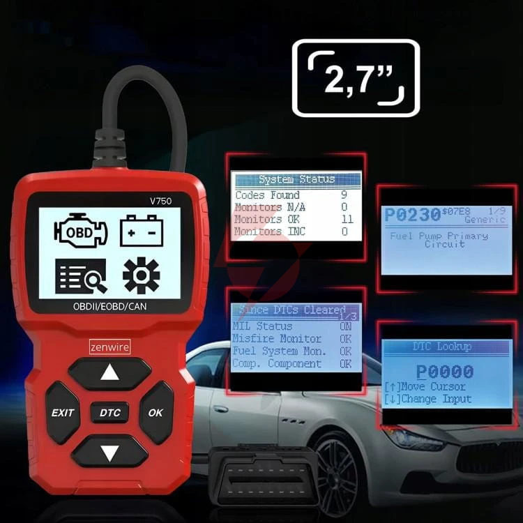 Interfejs skaner diagnostyczny obd2 can bmw zenwire v750