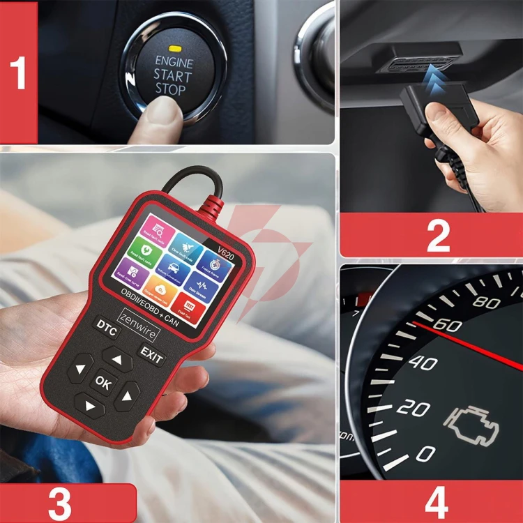 Interfejs tester skaner diagnostyczny  obd2 elm327 can zenwire v620