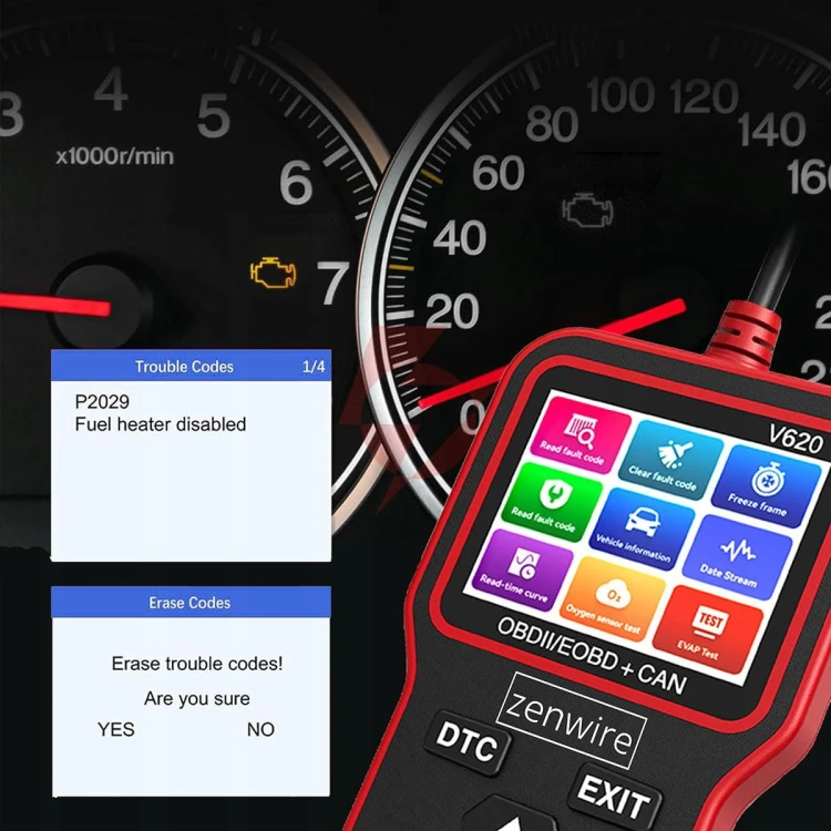Interfejs tester skaner diagnostyczny  obd2 elm327 can zenwire v620