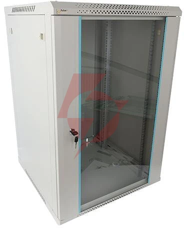 Szafa rack pulsar 18u / 19” wisząca do złożenia 600x600 szara