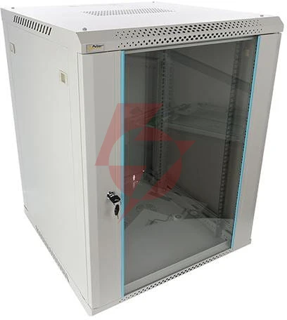 Szafa rack pulsar 15u / 19” wisząca do złożenia 600x600 szara