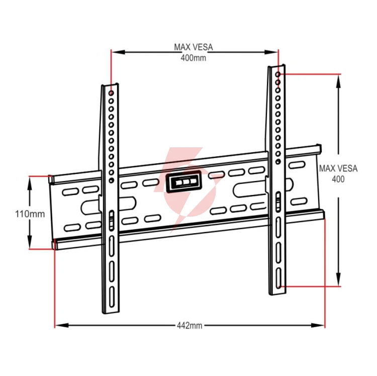 Uchwyt do tv lcd/led 26-60" 45kg ar-33 art bez regulacji 2,4cm