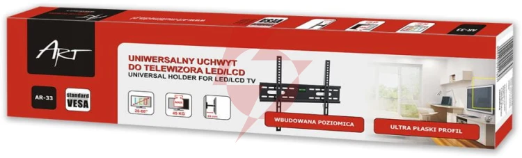 Uchwyt do tv lcd/led 26-60" 45kg ar-33 art bez regulacji 2,4cm