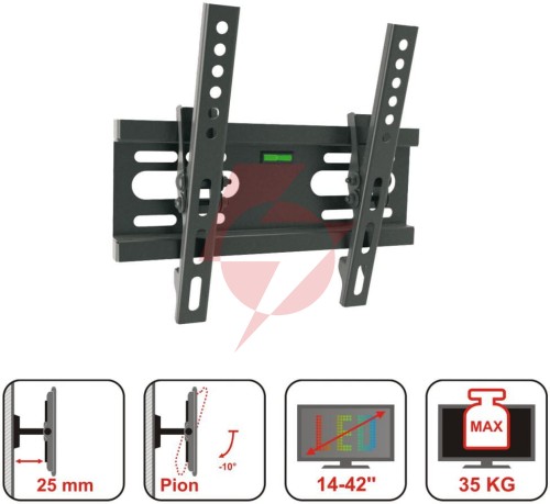 Uchwyt do tv lcd/led 14-42" 35kg ar-46 art reg. w pionie