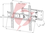 Uchwyt do tv lcd/led 22-55" 35kg ar-53 art reg. pion i poziom