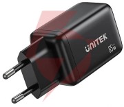 Ładowarka sieciowa unitek gan 65w, 2xusb-c, usb-a, pd 3.0, czarna