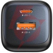 Ładowarka sieciowa unitek gan 20w, usb-c, usb-a, pd 3.0, czarna