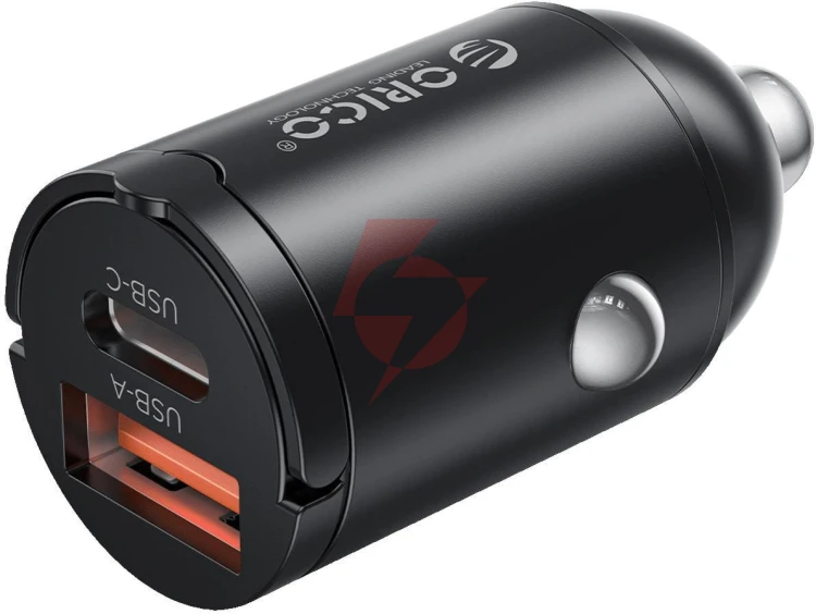 Ładowarka samochodowa orico usb-c 30w, usb-a 30w