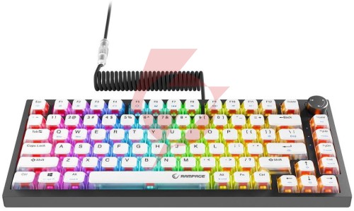 Klawiatura przewodowa rampage zenith pro 8000hz, hall effect, rgb, gateron ks-20, czarna