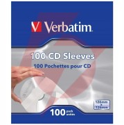 Koperty na cd/dvd verbatim biały, z okienkiem, (100szt)