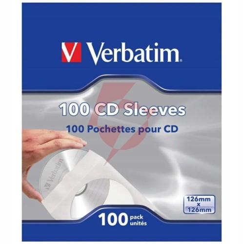 Koperty na cd/dvd verbatim biały, z okienkiem, (100szt)