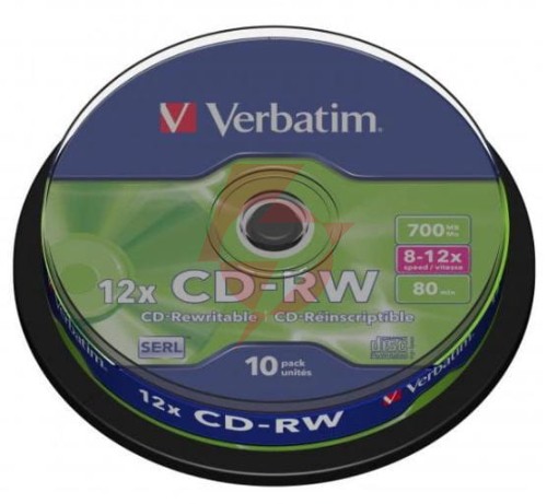 Płyty cd-rw verbatim serl scratch resistant (10szt)