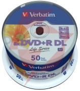 Płyty dvd+r dl verbatim inkjet printable (50szt)
