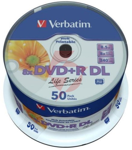 Płyty dvd+r dl verbatim inkjet printable (50szt)