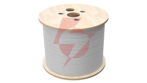 Kabel U/UTP kat.5e, teleinformatyczny, LSOH, B2ca FireHardy 4x2x24 AWG, 1Gb/s, 250 MHz, gw. 25 lat, INTERTEK ETL, szary, 500m