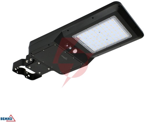 Solarna oprawa uliczna led solger 40w 6000lm 3000/4000/6000k ip65 czarna cz. pir