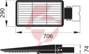 Solarna oprawa uliczna led solger 40w 6000lm 3000/4000/6000k ip65 czarna cz. pir