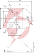 Przykręcany stoper do bramy psg 61.191 (130x150/h65) powlekany gumą