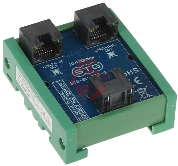 Switch poe / extender stg-sw-poe-3-110 3-portowy stg