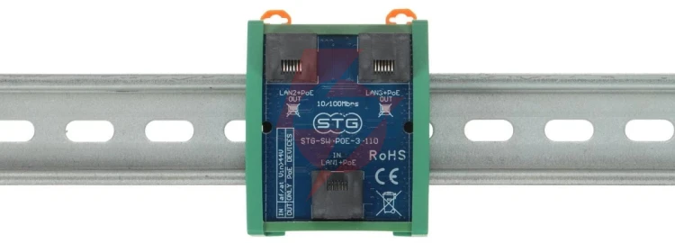 Switch poe / extender stg-sw-poe-3-110 3-portowy stg