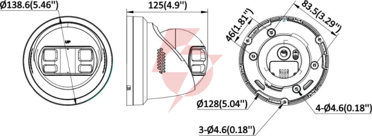 Kamera ip hikvision ds-2cd2343g2p-lisu/sl(180°)(o-std)