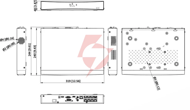 Rejestrator ip hikvision ds-7608nxi-k1/8p/vpro