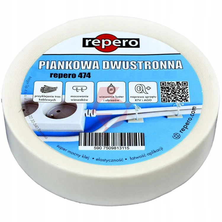 Taśma repero 474 piankowa 25mmx5m