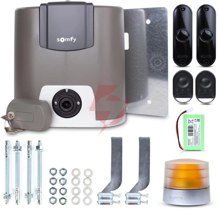 Zestaw somfy elixo 3s+ io comfort pack do 600kg bram przesuwnych