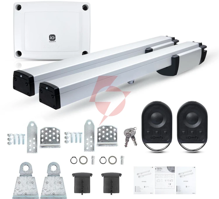Zestaw somfy ixengo l 3s+ io standard pack do 8m bram dwuskrzydłowych