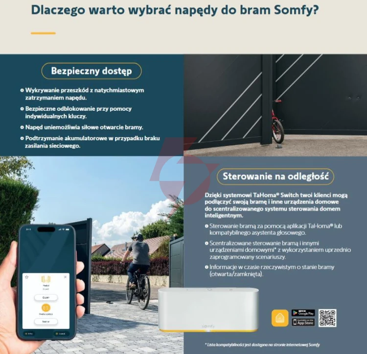 Zestaw somfy ixengo l 3s+ io standard pack do 8m bram dwuskrzydłowych
