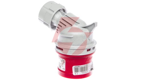 Wtyczka przenośna kątowa 16A 5P 400V czerwona IP44 TWIST 7415-6