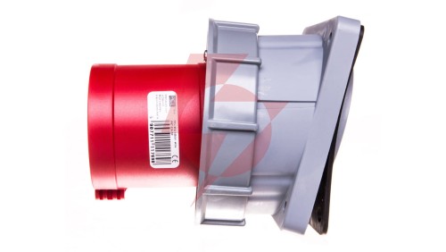 Wtyczka tablicowa skośna 63A 5P 400V czerwona IP67 POWER TWIST 735-6