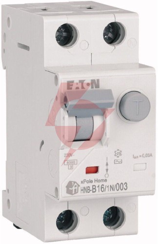 Eaton wyłącznik różniconadprądowy b 16a 1p+n 2m 30ma ac 6ka