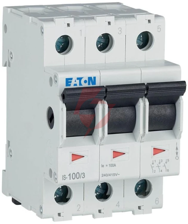 Eaton rozłącznik izolacyjny modułowy 100a 3z 3p 3m 415v ac is-100/3