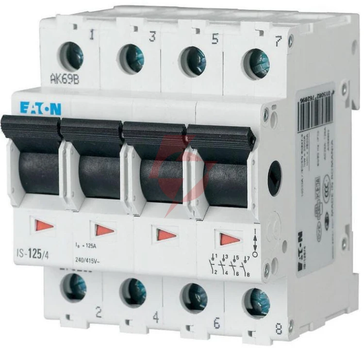 Eaton rozłącznik izolacyjny modułowy 63a 4z 4p 4m 415v ac is- 63/4