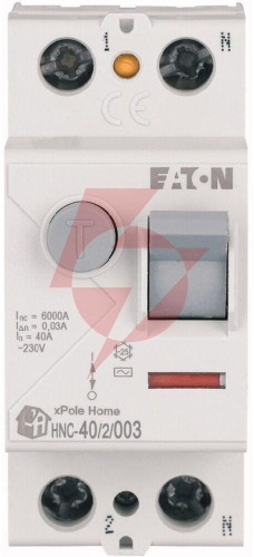 Eaton wyłącznik różnicowoprądowy 40a 2p 2m 30ma ac 6ka 