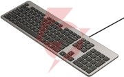 Klawiatura przewodowa unitek slimtap usb-a, szara