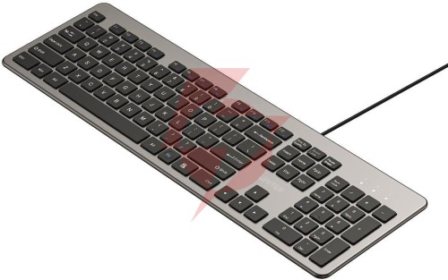Klawiatura przewodowa unitek slimtap usb-a, szara