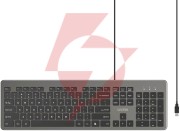 Klawiatura przewodowa unitek slimtap usb-a, szara