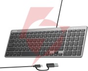 Klawiatura przewodowa unitek slimtap usb-c/usb-a
