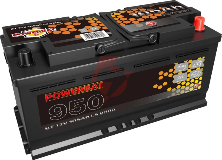 Akumulator agm samochodowy start-stop powerbat l6 12 v 105 ah