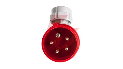 Wtyczka przenośna kątowa 16A 5P 400V czerwona IP44 TWIST 8015-6