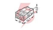 Szybkozłączka uniwersalna drut 2x 0,5-2,5mm2 wago 2273-202 100szt.