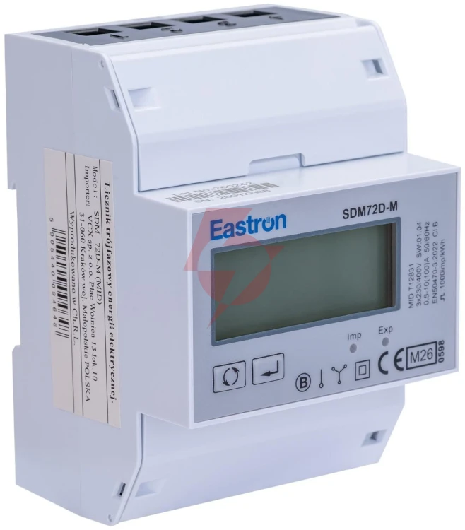 Licznik energii trójfazowy sdm 72 dm mid modbus