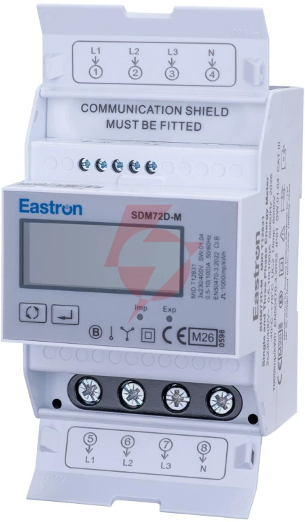 Licznik energii trójfazowy sdm 72 dm mid modbus