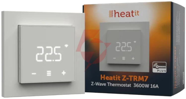 Termostat heatit z-trm7 white ral 9003 z-wave thermostat 3600w 16a 868,4 mhz
