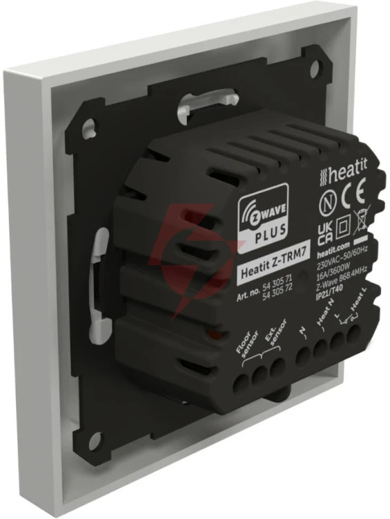 Termostat heatit z-trm7 white ral 9003 z-wave thermostat 3600w 16a 868,4 mhz