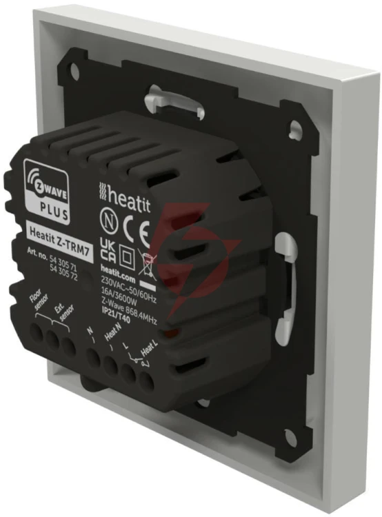Termostat heatit z-trm7 white ral 9003 z-wave thermostat 3600w 16a 868,4 mhz