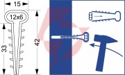 Uchwyt szybkiego montażu - płaski usmp-3 elektro-plast opatówek 100szt 16.2