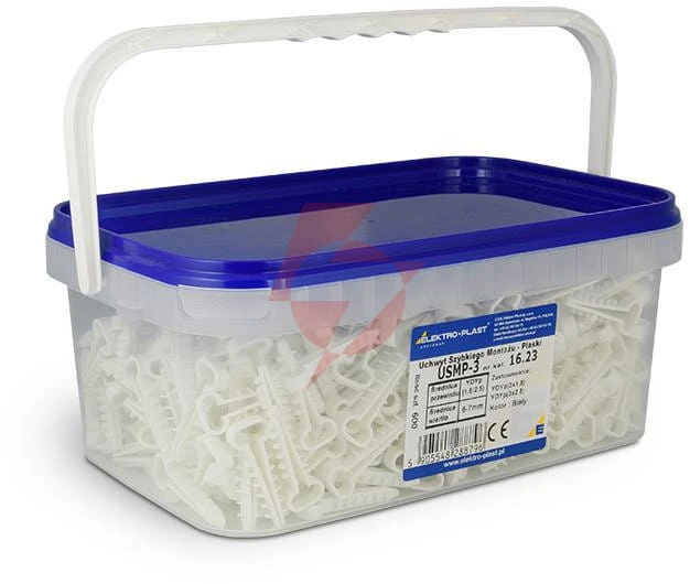 Uchwyt szybkiego montażu - płaski usmp-3 elektro-plast opatówek 600szt box 16.23